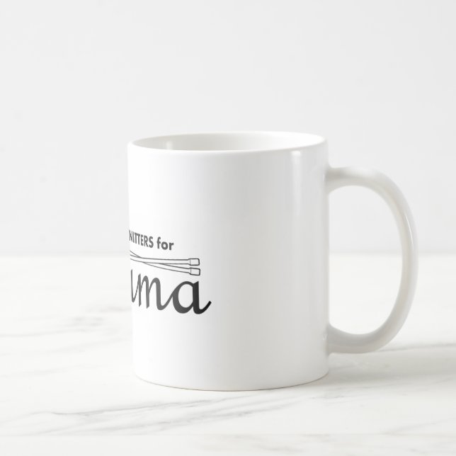 Knitters för den Obama muggen #2 Kaffemugg (Höger)
