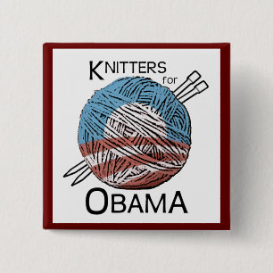 Knitters för Obama knäppas #3 Knapp
