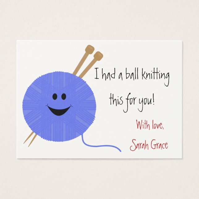 Knitters hängMärkre Visitkort (Framsidan)