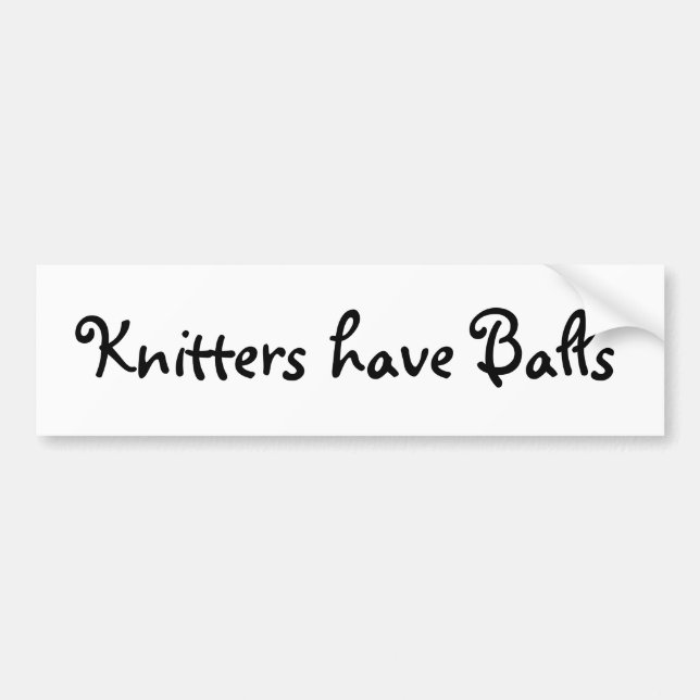 Knitters har bollar bildekal (Framsidan)