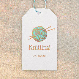 Knitters Knitting Yarn Gift Märkres Presentetikett