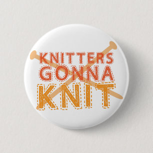 Knitters som går att sticka (med stickor) knapp