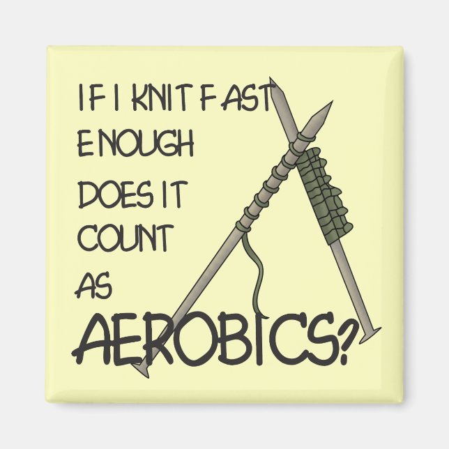 Knitting Aerobics Magnet (Framsidan)
