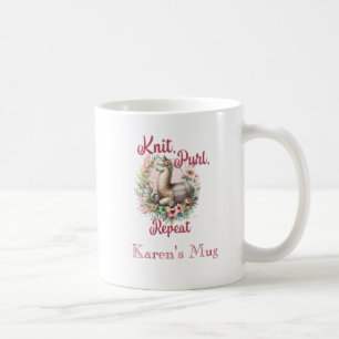 Knitting Alpaca Kaffemugg