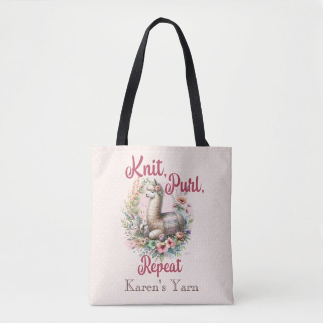 Knitting Alpaca Tygkasse (Framsida)