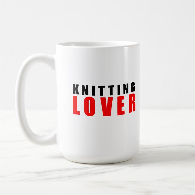 Knitting älskare kaffemugg (Vänster)