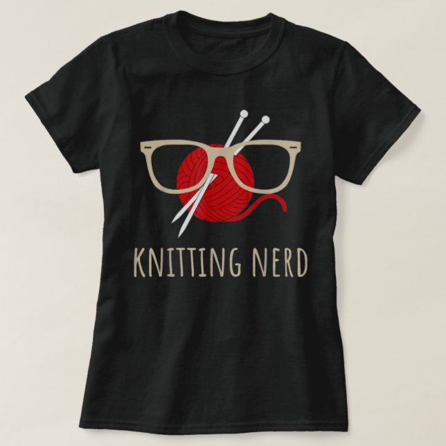 Knitting är min favoritsport - Knitting Knitter C T Shirt (Design framsida)