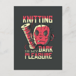 Knitting är min Mörk Njut Vykort