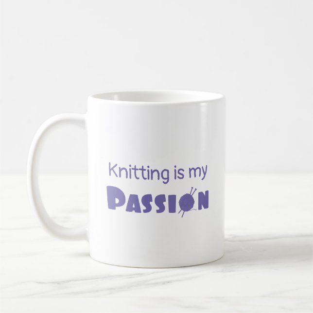 Knitting är min passion kaffemugg (Vänster)