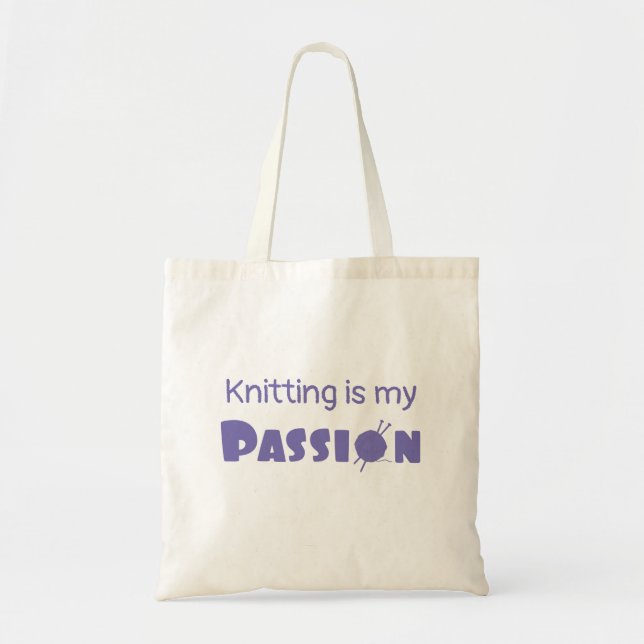 Knitting är min passion tygkasse (Framsidan)