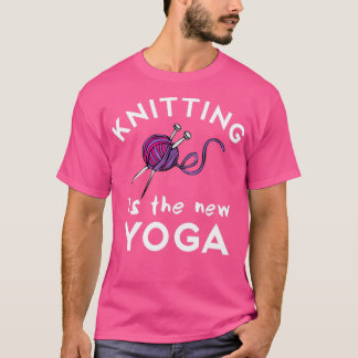 Knitting är New Yoga Funny Knitting Quote T Shirt