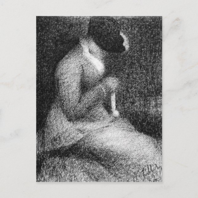 Knitting av Georges Seurat Vykort (Framsida)