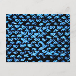 Knitting Blue Garter Stitch Vykort