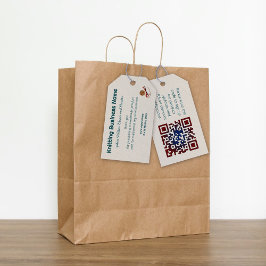 Knitting Business Yarn Shop Tack QR-kod Presentetikett