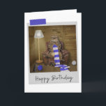 Knitting Cat Funny Birthday Card Kort<br><div class="desc">Öka alla kattälskares födelsedag med den här kattdjuret för viskhet och roligt!</div>