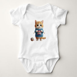 Knitting cat t shirt