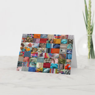 Knitting Collage Kort