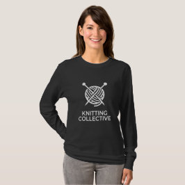 Knitting Collective Blanc Logo Minimaliste Tricot T Shirt