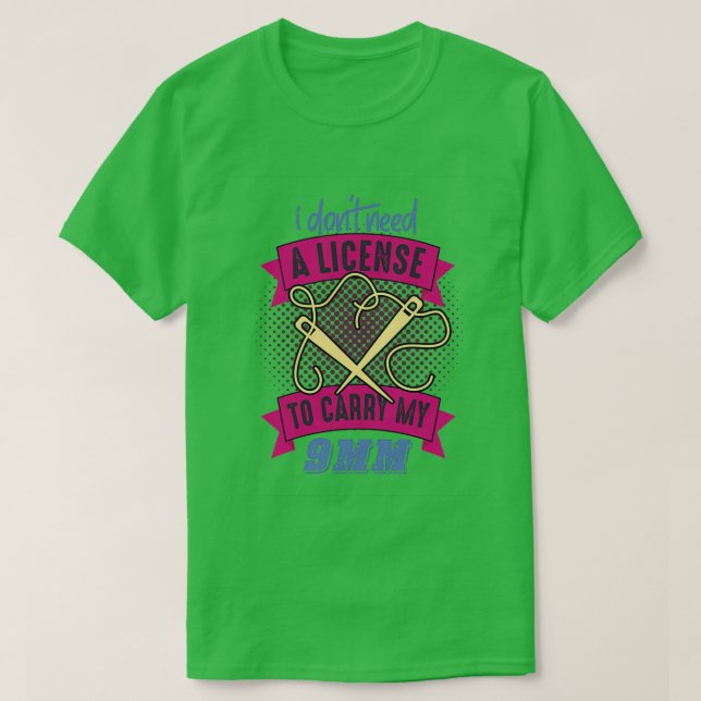 Knitting Crochet and Kreativ Needlework (15) T Shirt (Design framsida)
