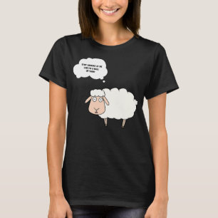 Knitting Crochet Funny Sheep Graphic Yarn Boll T Shirt
