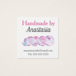 Knitting | Crochet | Handgjorda | Garn Fyrkantigt Visitkort