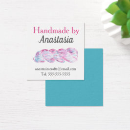 Knitting | Crochet | Handgjorda | Garn Fyrkantigt Visitkort