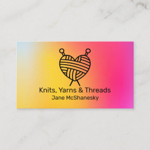 Knitting Crochet Yarn Handgjorda handgjorda av ban Visitkort