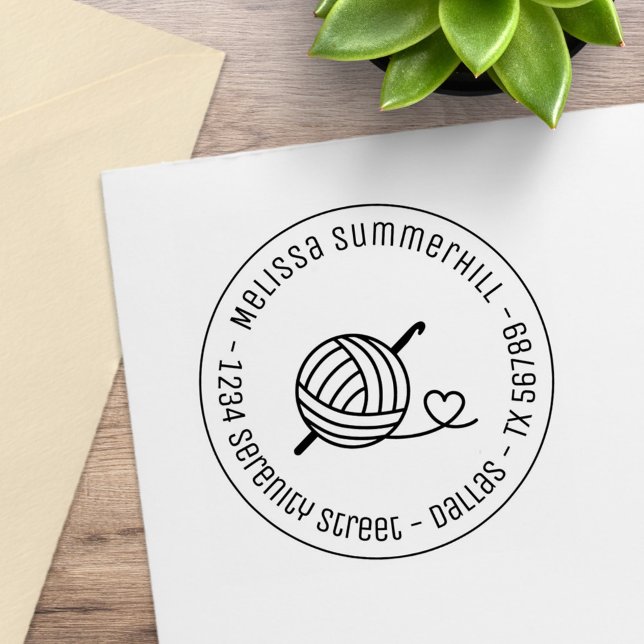 Knitting Crochetetetyarn Round Adress 2 Stämpel (Skapare uppladdad)