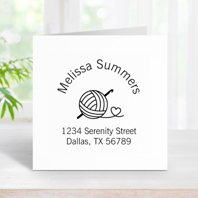 Knitting Crochetetyarn Arch Adress Stämpel (Skapare uppladdad)