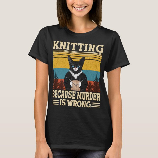 Knitting för att mordet är fel och att Älskare klä T Shirt (Framsida)