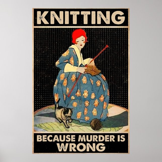 Knitting för att mordet är fel poster (Framsidan)