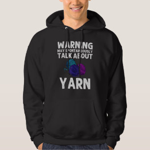 Knitting För manar Women Crochet-trådtråd Hoodie