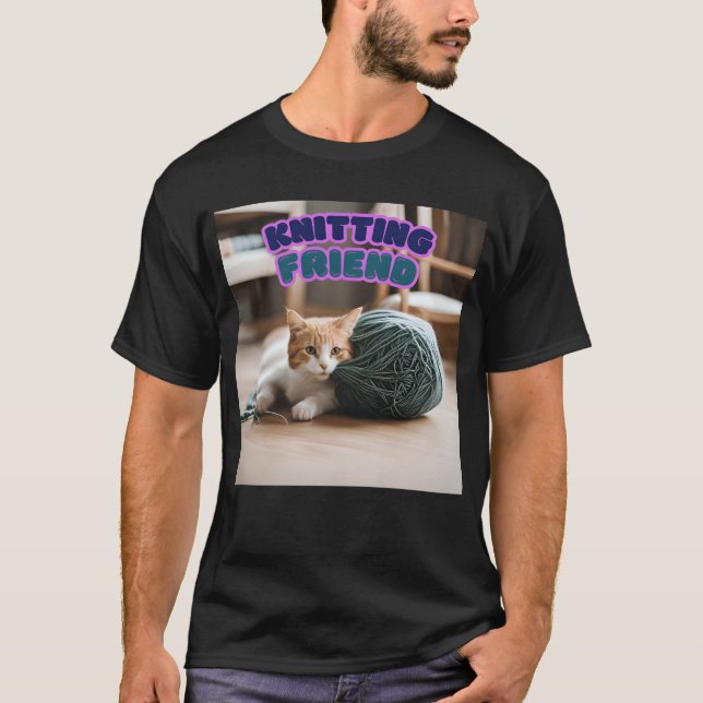 Knitting Friend-vän T Shirt (Framsida)