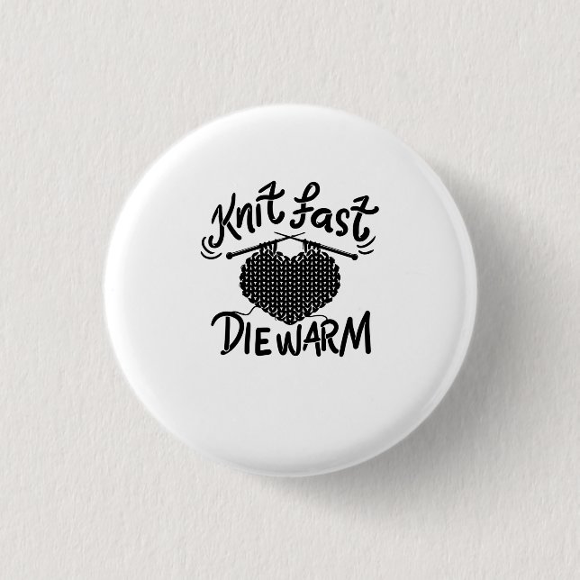 Knitting Funny Knitter Knapp (Framsida)