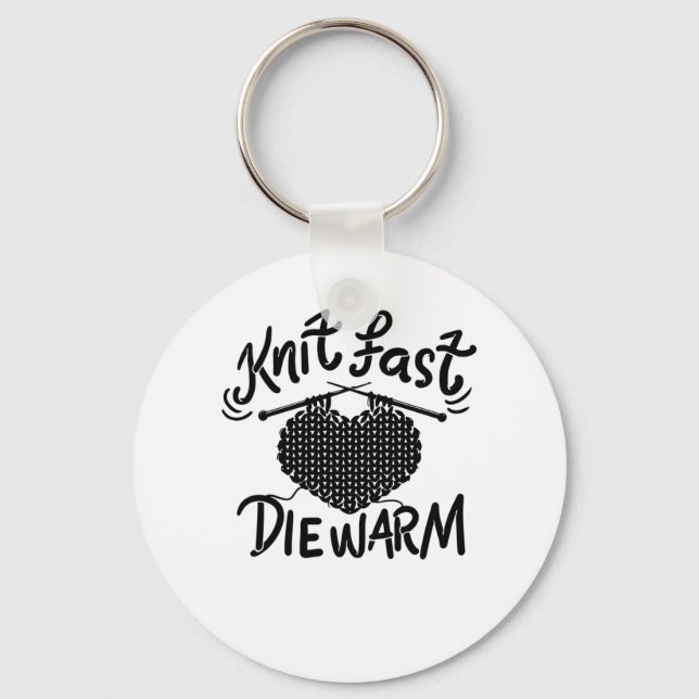 Knitting Funny Knitter Nyckelring (Framsida)