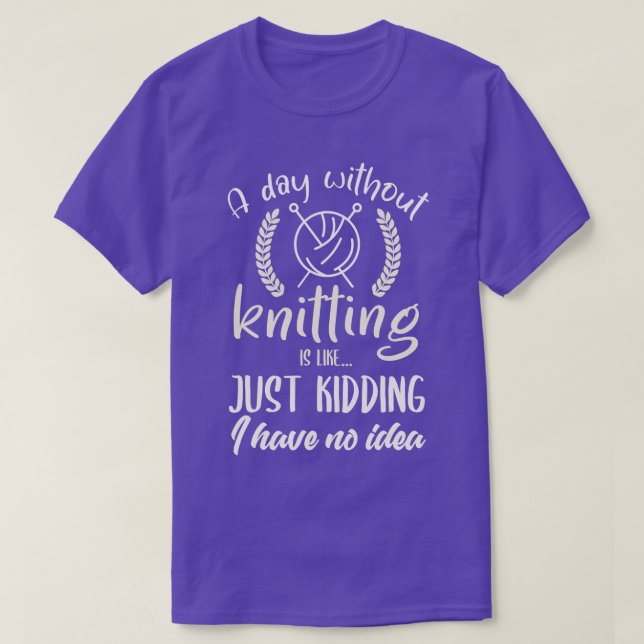 Knitting Funny Knitter Quote Joke I Kärlek Knittin T Shirt (Design framsida)