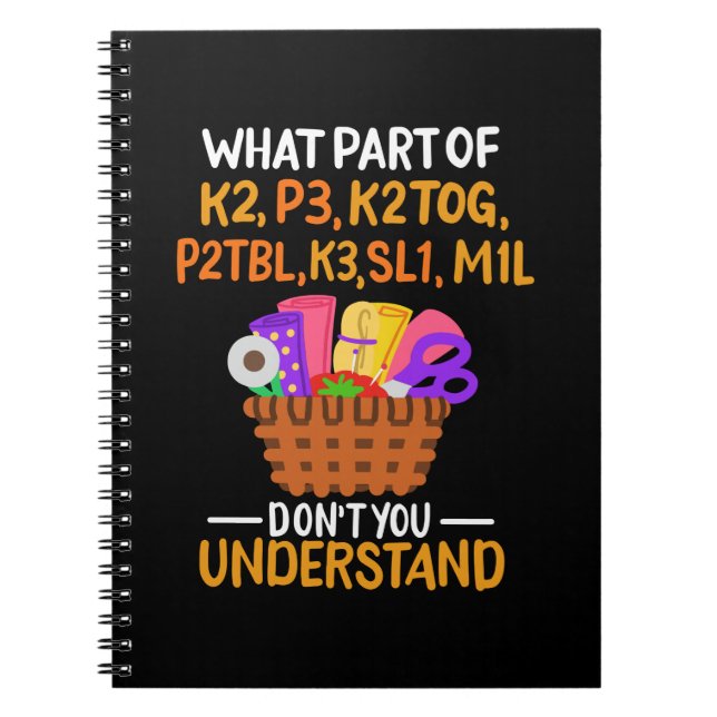 Knitting Funny Knitting-citattecken Anteckningsbok (Framsidan)