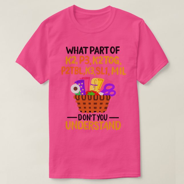 Knitting Funny Knitting-citattecken T Shirt (Design framsida)