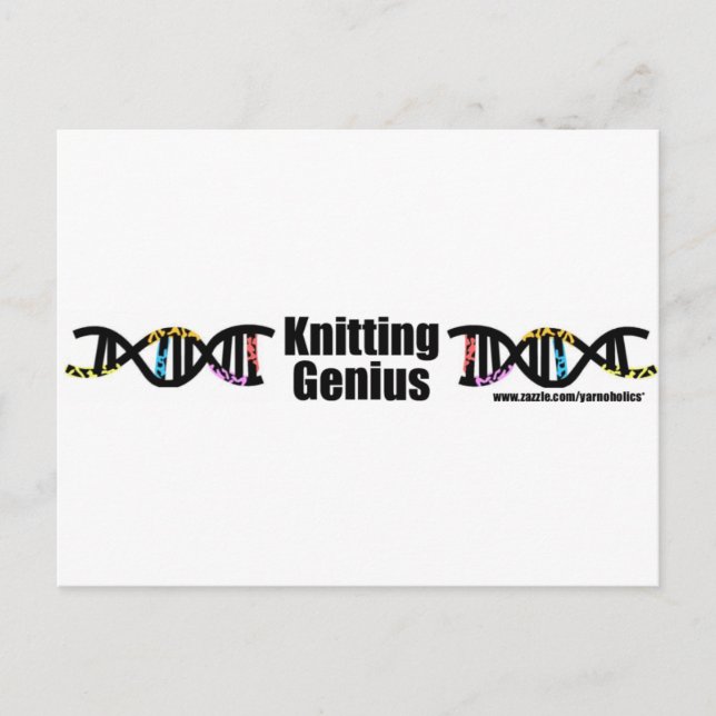 Knitting Genius Vykort (Framsida)
