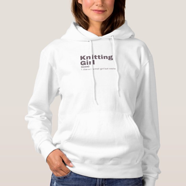 Knitting Girl - Knitting T Shirt (Framsida)