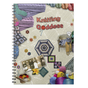 Knitting Goddess Anteckningsbok Med Spiral