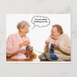 Knitting Grannies Vykort