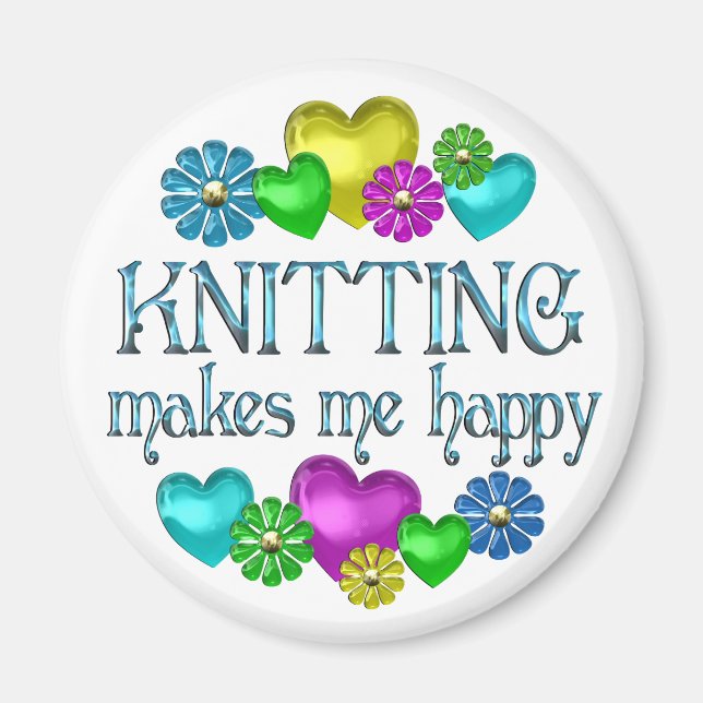 Knitting Happity Magnet (Framsidan)