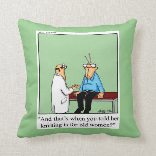Knitting Humor Pillow Gift Kudde