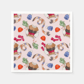 Knitting Joy (Platinum Rosa) - Napkins Pappersservett