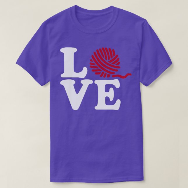 Knitting kärlek t shirt (Design framsida)