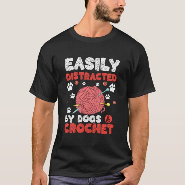 Knitting Knitter Crochet Yarn Crocheting Crochetin T Shirt (Framsida)