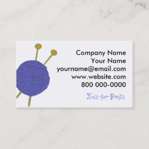Knitting Knitter Visitkort