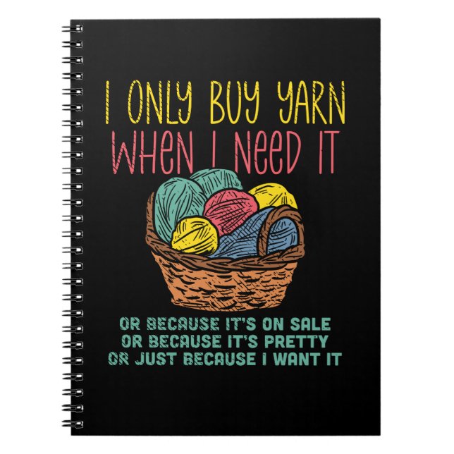 Knitting Knitting Basket Anteckningsbok (Framsidan)