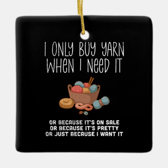 Knitting Knitting Basket Julgransprydnad Keramik (Framsida)